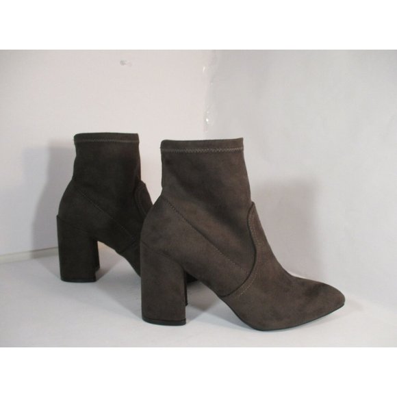 Qupid Women's Brown Woven Pointy Toe Booties - Size 6 - Stylish and Comfortable - Picture 1 of 6